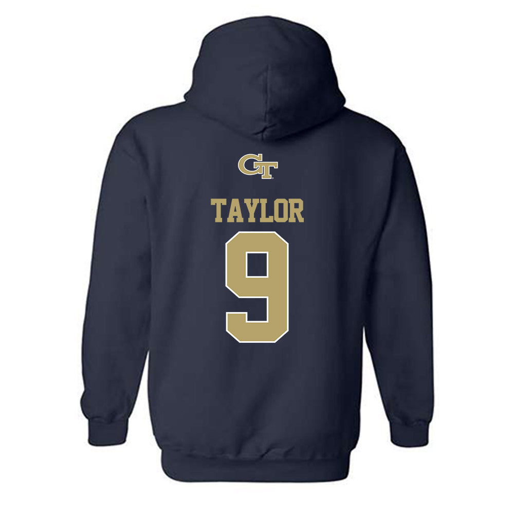 Georgia Tech - NCAA Football : Zion Taylor - Classic Shersey Hooded Sweatshirt-1