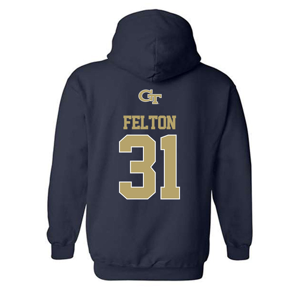 Georgia Tech - NCAA Football : Fenix Felton - Classic Shersey Hooded Sweatshirt-1