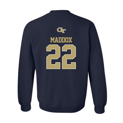 Georgia Tech - NCAA Football : Trelain Maddox - Classic Shersey Crewneck Sweatshirt-1