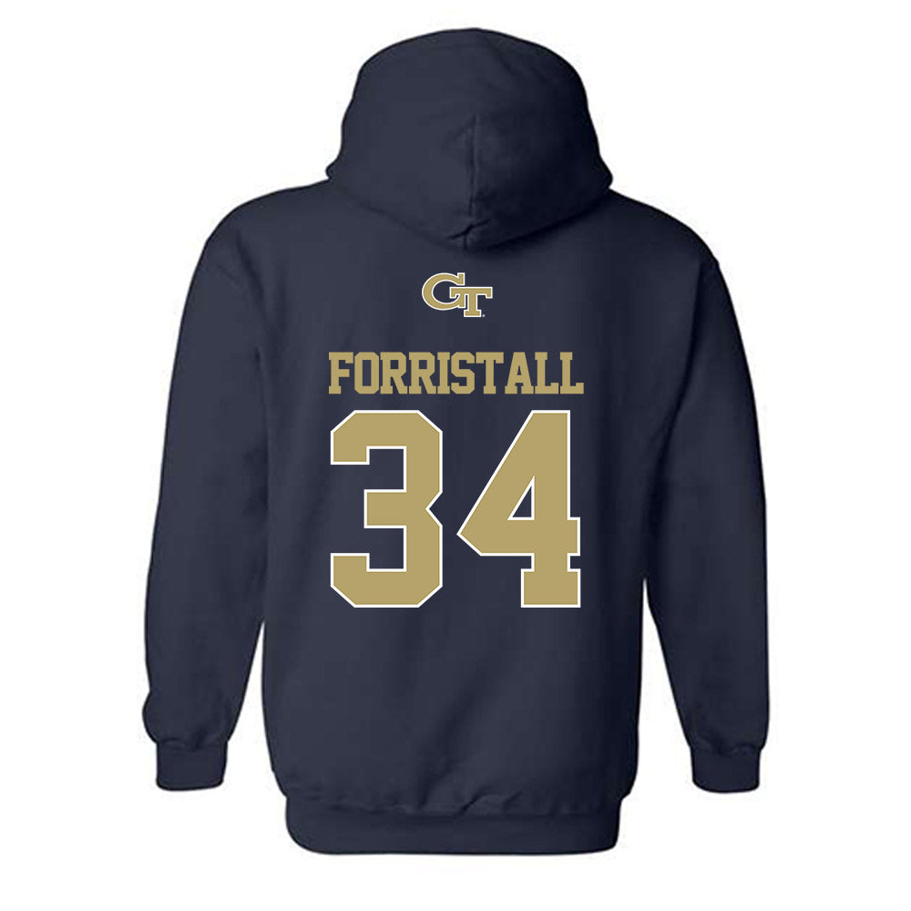 Georgia Tech - NCAA Football : Myles Forristall - Classic Shersey Hooded Sweatshirt-1