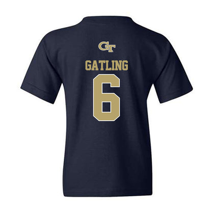 Georgia Tech - NCAA Football : Debron Gatling - Classic Shersey Youth T-Shirt-1