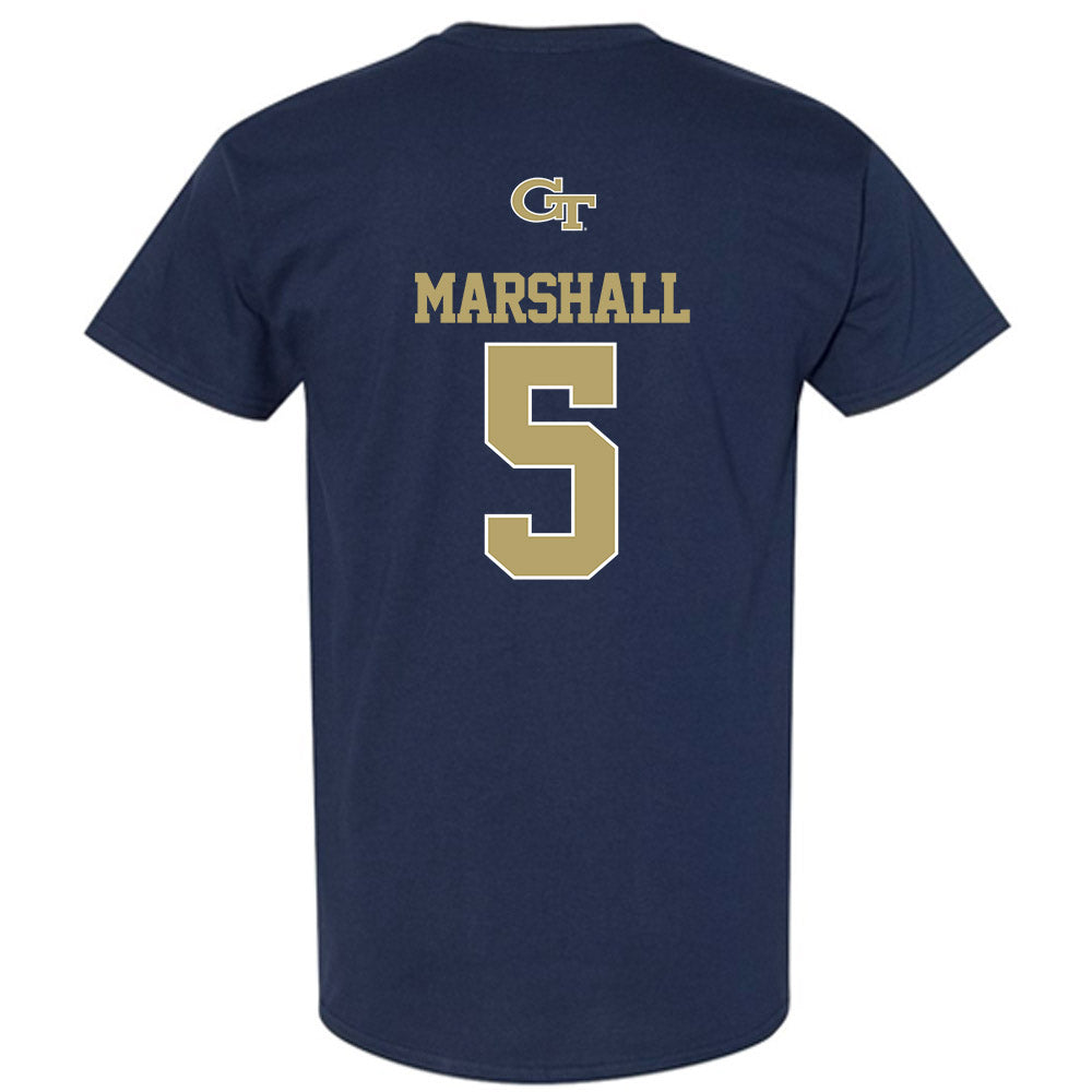 Georgia Tech - NCAA Men's Basketball : Peyton Marshall - Classic Shersey T-Shirt-1