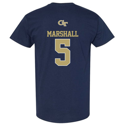 Georgia Tech - NCAA Men's Basketball : Peyton Marshall - Classic Shersey T-Shirt-1