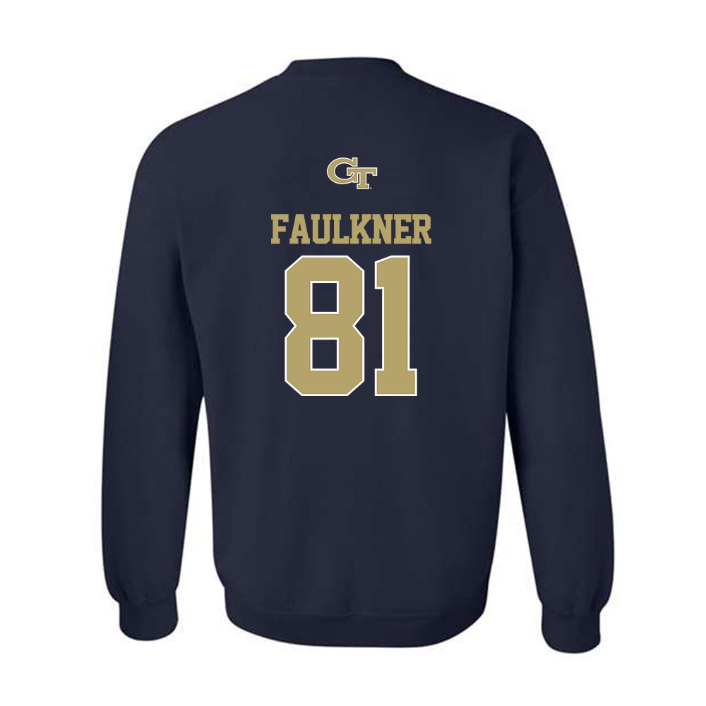 Georgia Tech - NCAA Football : Cal Faulkner - Classic Shersey Crewneck Sweatshirt-1