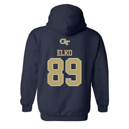 Georgia Tech - NCAA Football : Chris Elko - Classic Shersey Hooded Sweatshirt