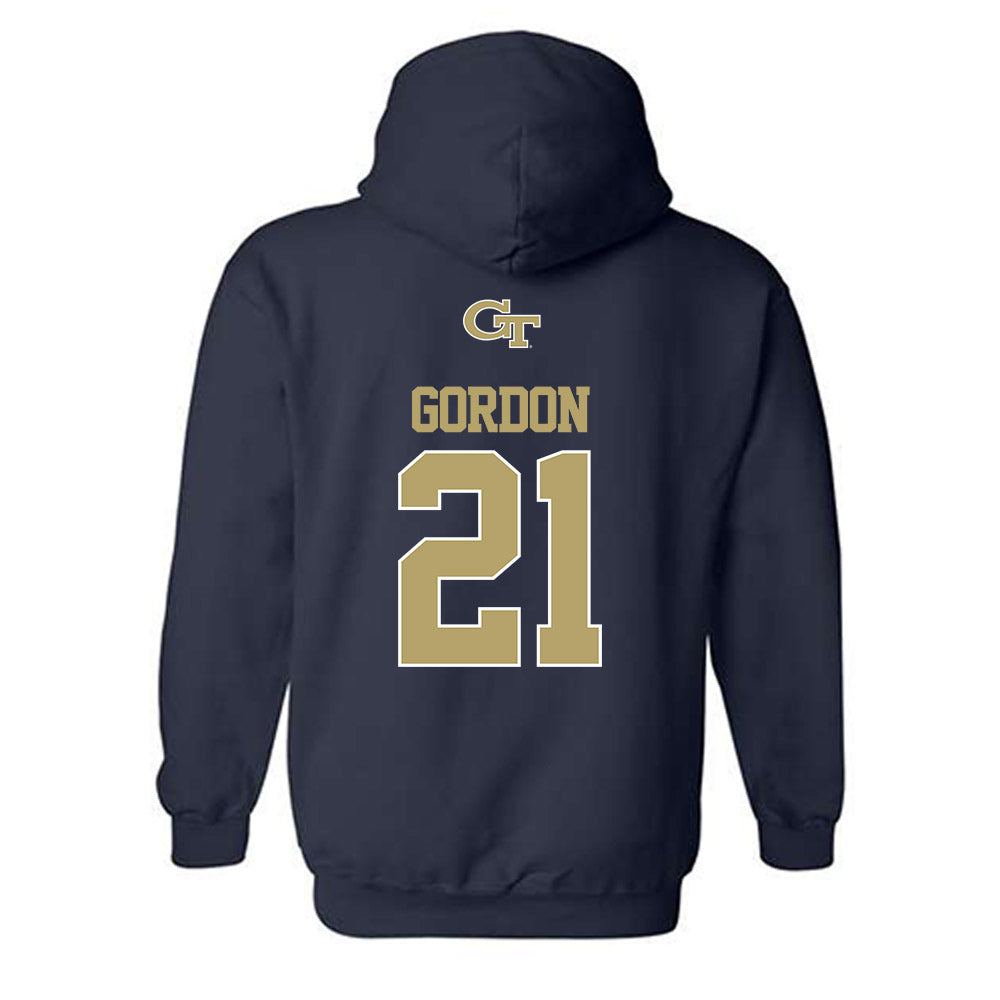 Georgia Tech - NCAA Football : Daylon Gordon - Classic Shersey Hooded Sweatshirt-1