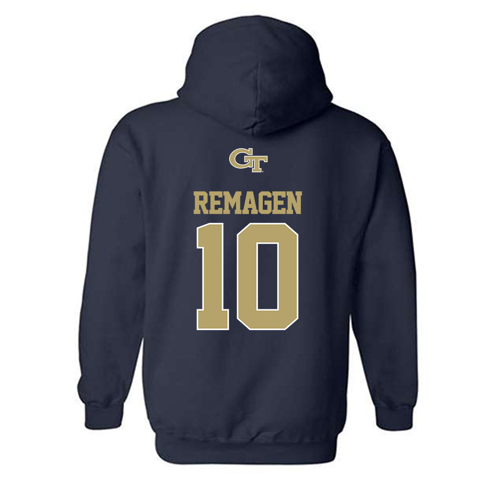 Georgia Tech - NCAA Men's Basketball : Davi Remagen - Classic Shersey Hooded Sweatshirt-1