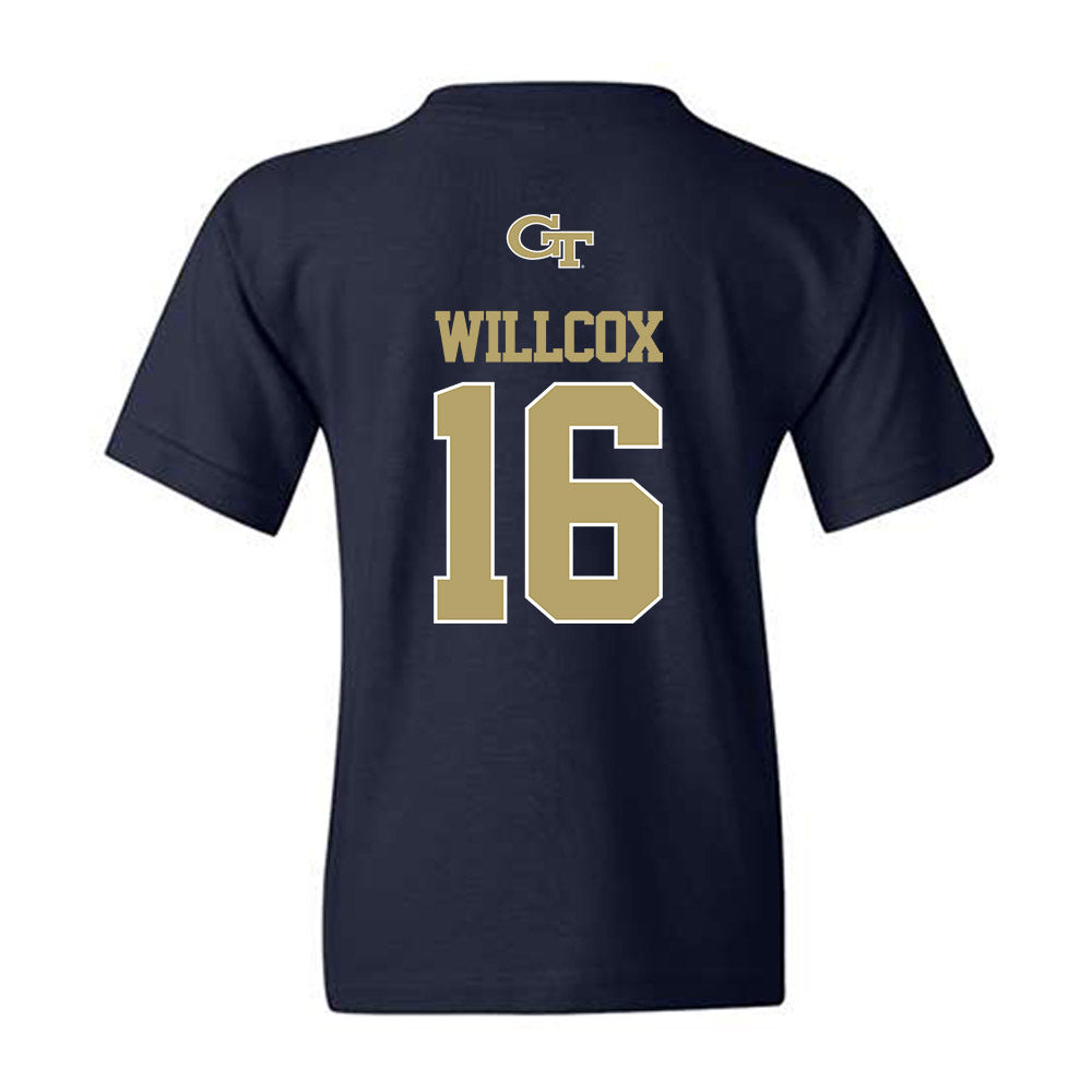 Georgia Tech - NCAA Baseball : Charlie Willcox - Classic Shersey Youth T-Shirt-1