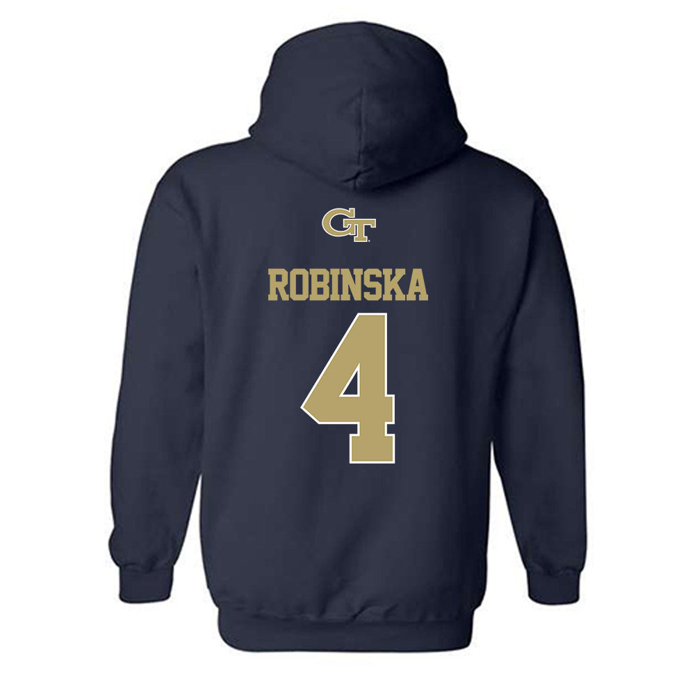 Georgia Tech - NCAA Women's Volleyball : Gabriela Robinska - Classic Shersey Hooded Sweatshirt-1