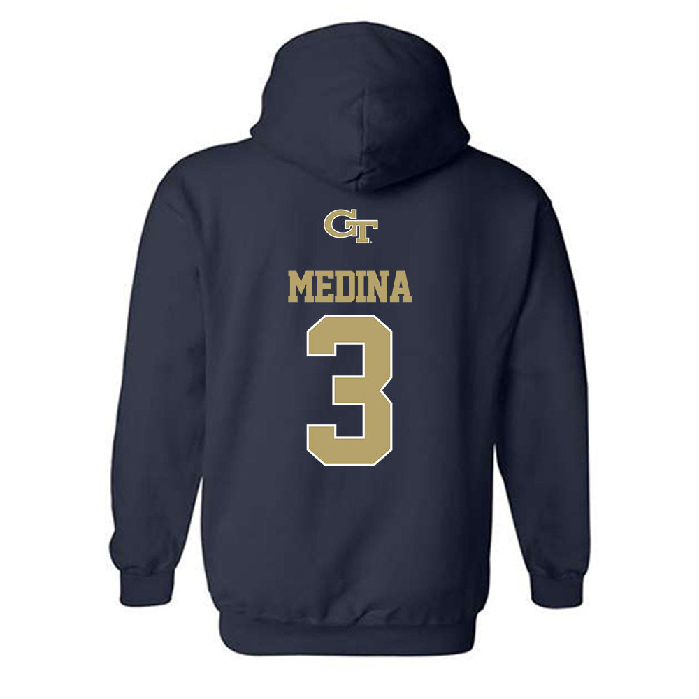 Georgia Tech - NCAA Softball : Holly Medina - Classic Shersey Hooded Sweatshirt-1