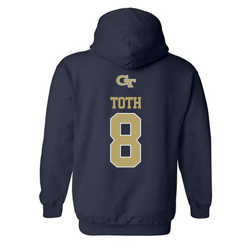 Georgia Tech - NCAA Women's Volleyball : Sara Toth - Classic Shersey Hooded Sweatshirt-1