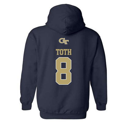 Georgia Tech - NCAA Women's Volleyball : Sara Toth - Classic Shersey Hooded Sweatshirt-1