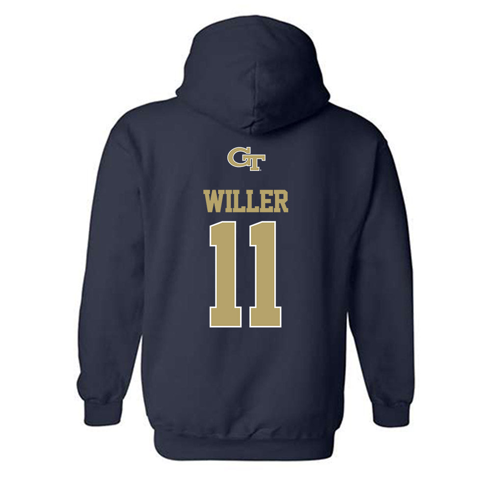 Georgia Tech - NCAA Softball : Alyssa Willer - Classic Shersey Hooded Sweatshirt-1