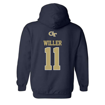 Georgia Tech - NCAA Softball : Alyssa Willer - Classic Shersey Hooded Sweatshirt-1