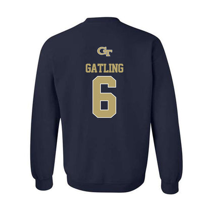 Georgia Tech - NCAA Football : Debron Gatling - Classic Shersey Crewneck Sweatshirt-1