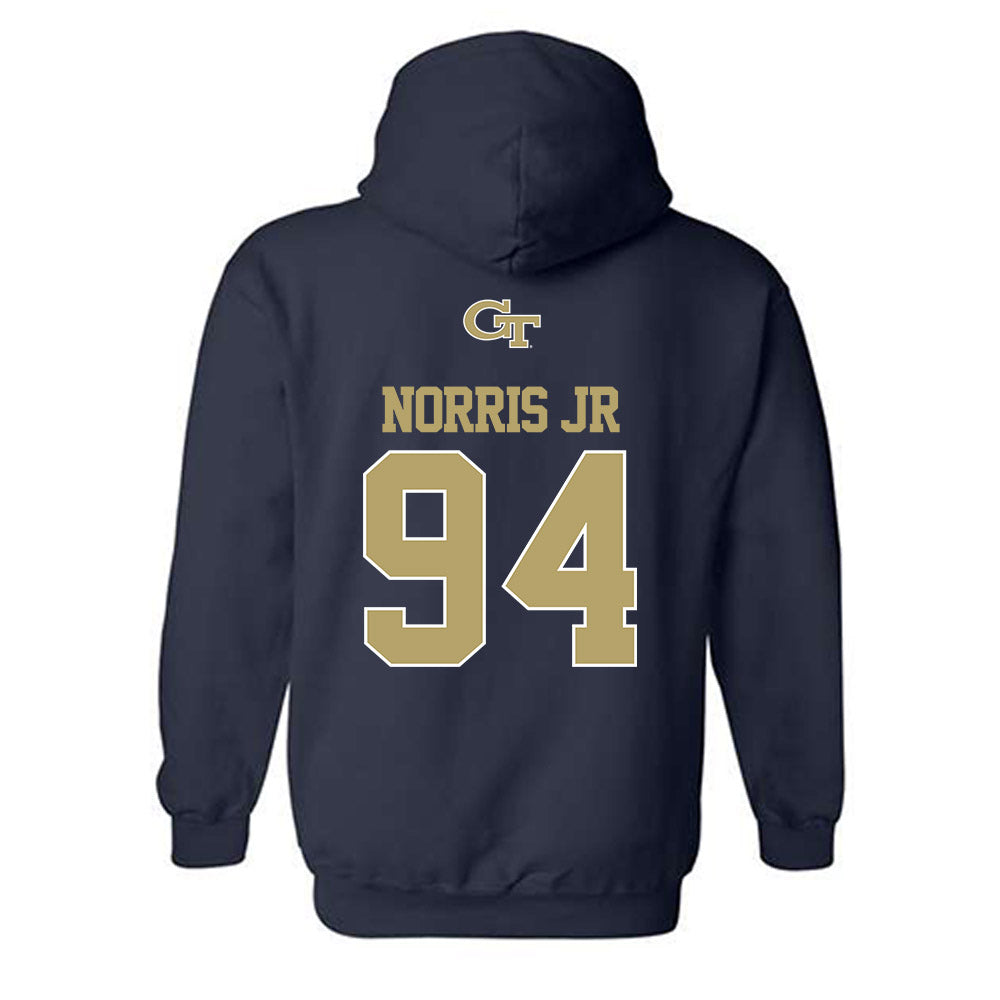 Georgia Tech - NCAA Football : Derry Norris Jr - Classic Shersey Hooded Sweatshirt-1