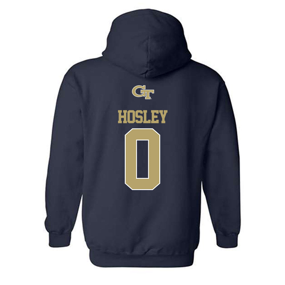 Georgia Tech - NCAA Football : Malachi hosley - Classic Shersey Hooded Sweatshirt-1