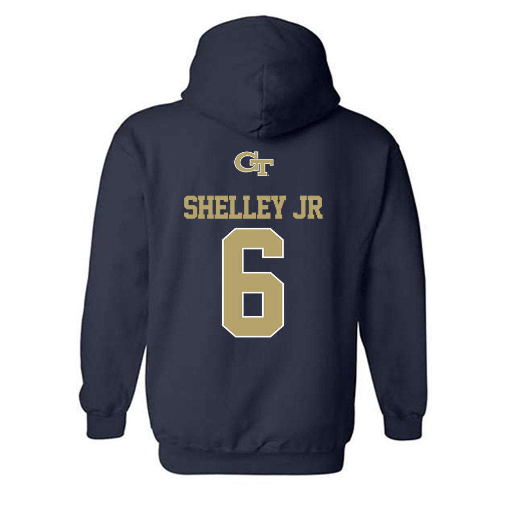 Georgia Tech - NCAA Football : Rodney Shelley Jr - Classic Shersey Hooded Sweatshirt