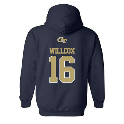 Georgia Tech - NCAA Baseball : Charlie Willcox - Classic Shersey Hooded Sweatshirt-1