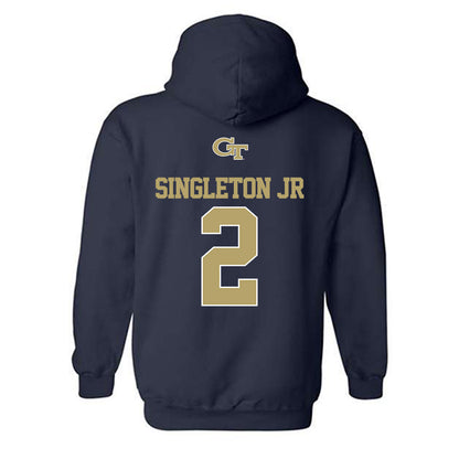 Georgia Tech - NCAA Football : Eric Singleton Jr - Hooded Sweatshirt Classic Shersey