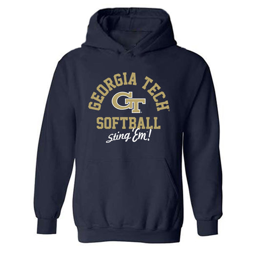 Georgia Tech - NCAA Softball : Abby McKinnis - Classic Shersey Hooded Sweatshirt-0