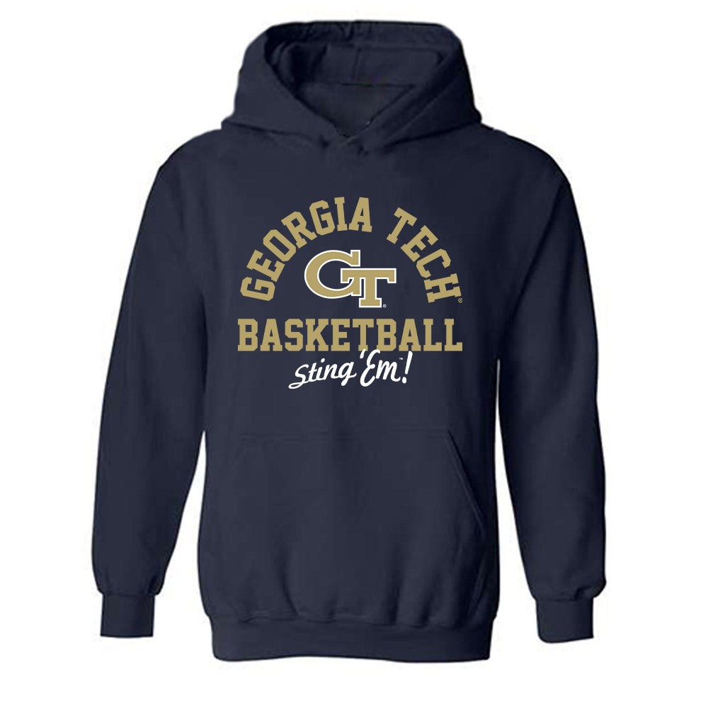Georgia Tech - NCAA Men's Basketball : Akai Fleming - Classic Shersey Hooded Sweatshirt-0