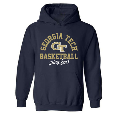 Georgia Tech - NCAA Men's Basketball : Akai Fleming - Classic Shersey Hooded Sweatshirt-0