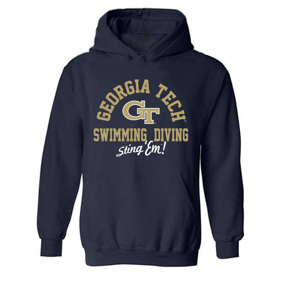 Georgia Tech - NCAA Women's Swimming & Diving : MaryGrace Guzzino - Classic Shersey Hooded Sweatshirt-0