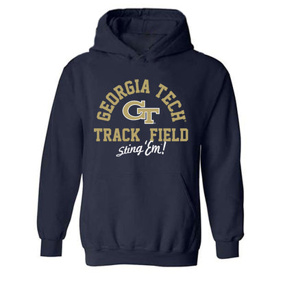 Georgia Tech - NCAA Men's Track & Field : Winston DeCuir III - Classic Shersey Hooded Sweatshirt-0