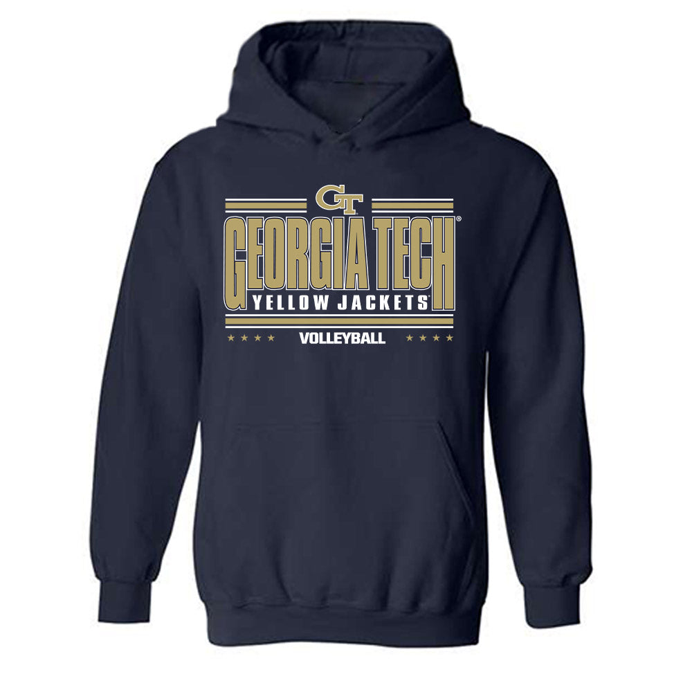 Georgia Tech - NCAA Women's Volleyball : Anika Groom - Classic Shersey Hooded Sweatshirt-0