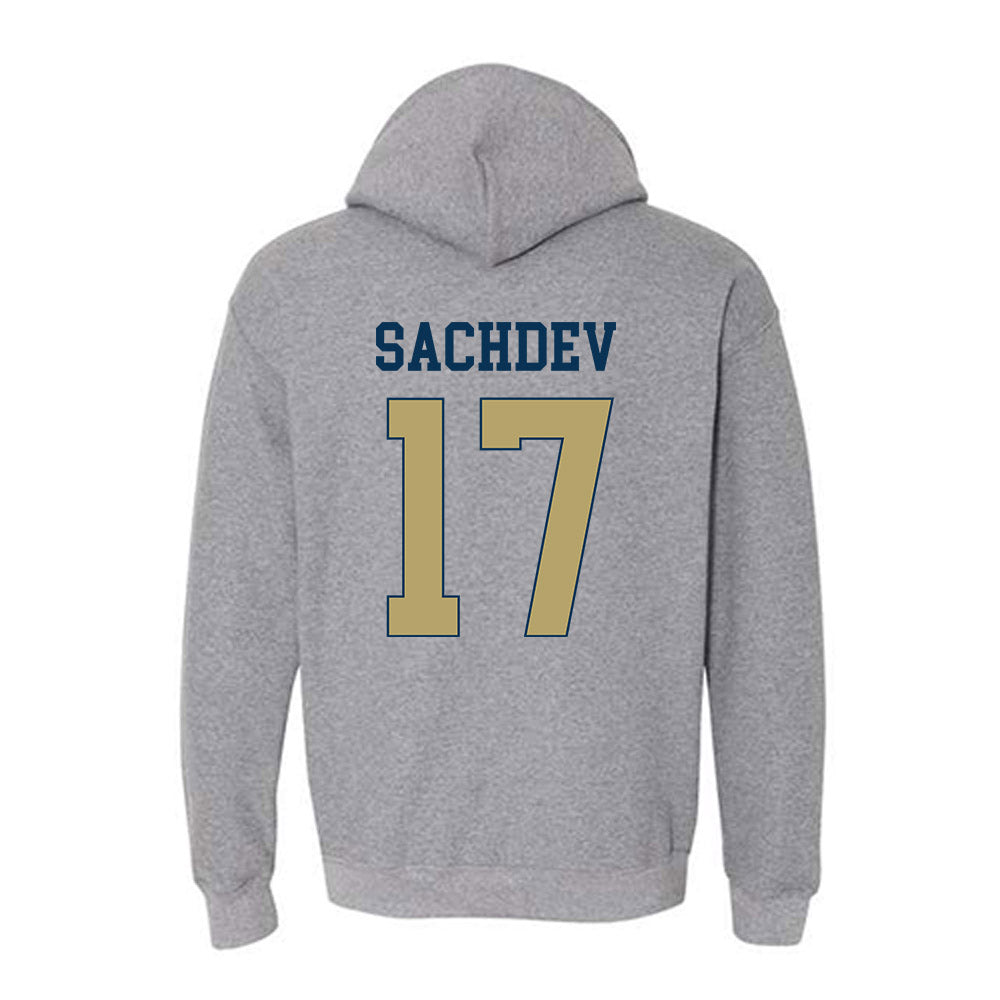 Georgia Tech - NCAA Men's Tennis : Rohan Sachdev - Classic Fashion Shersey Hooded Sweatshirt-1