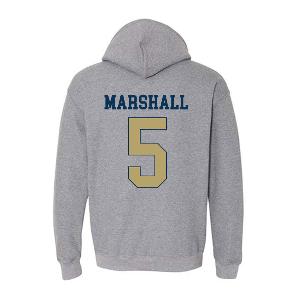 Georgia Tech - NCAA Men's Basketball : Peyton Marshall - Classic Fashion Shersey Hooded Sweatshirt-2