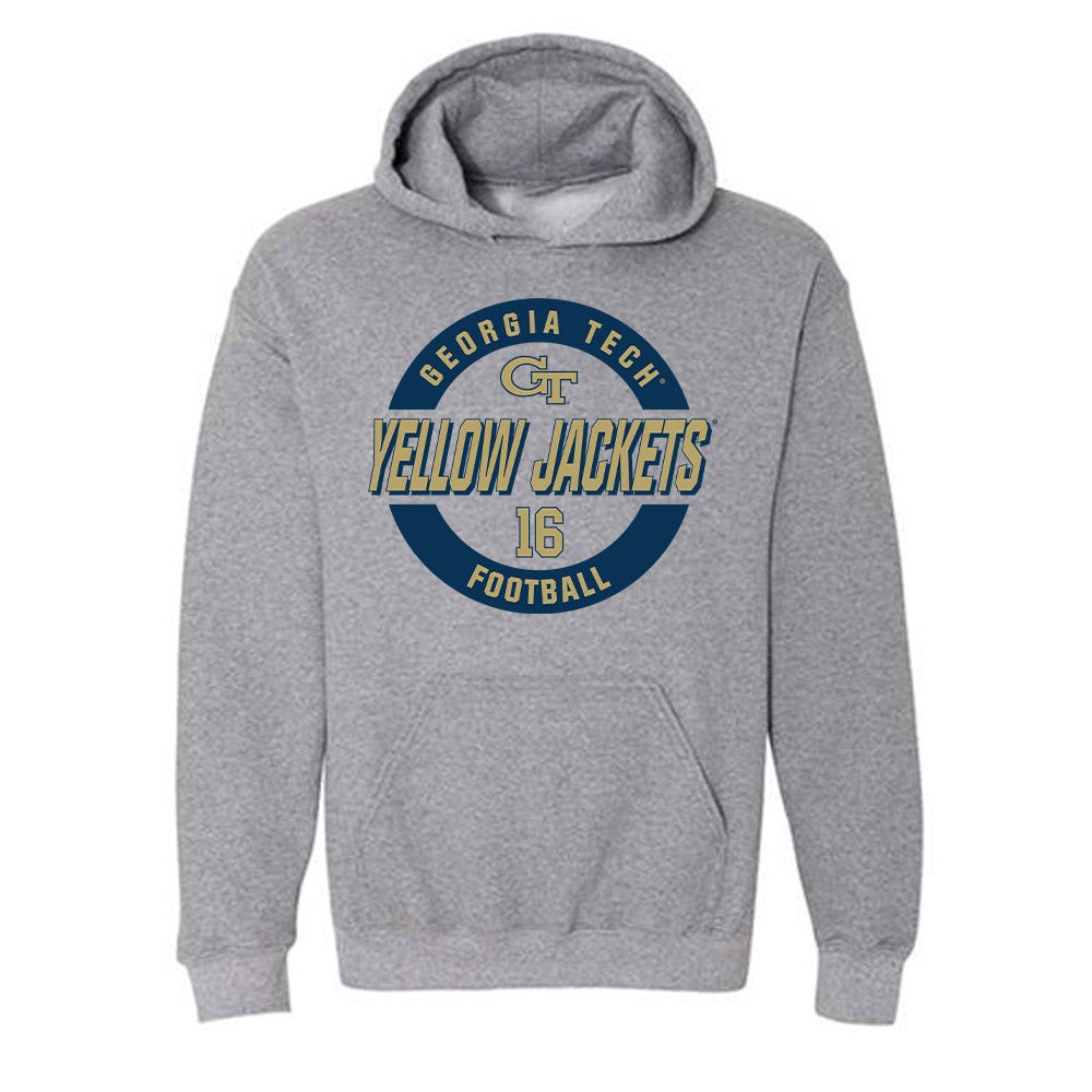 Georgia Tech - NCAA Football : Kelvin Hill Jr - Classic Fashion Shersey Hooded Sweatshirt-0