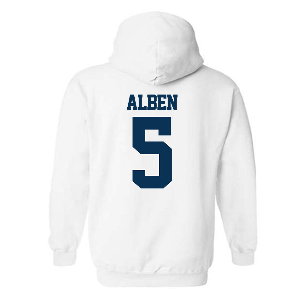 Georgia Tech - NCAA Women's Basketball : Catherine Alben - Classic Fashion Shersey Hooded Sweatshirt-1