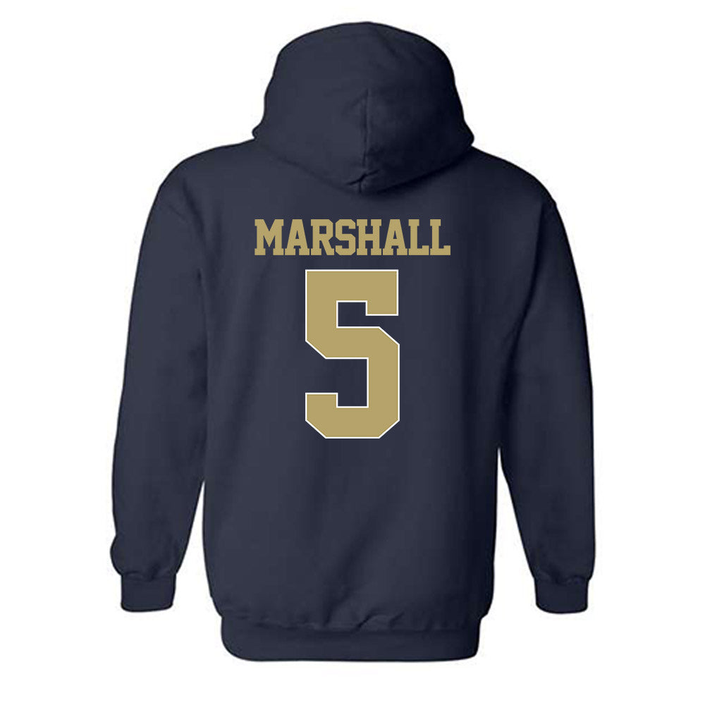 Georgia Tech - NCAA Men's Basketball : Peyton Marshall - Classic Shersey Hooded Sweatshirt-1