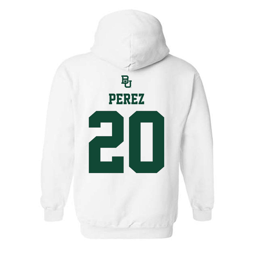 Baylor - NCAA Men's Basketball : Maikcol Perez - Sports Shersey Hooded Sweatshirt-1
