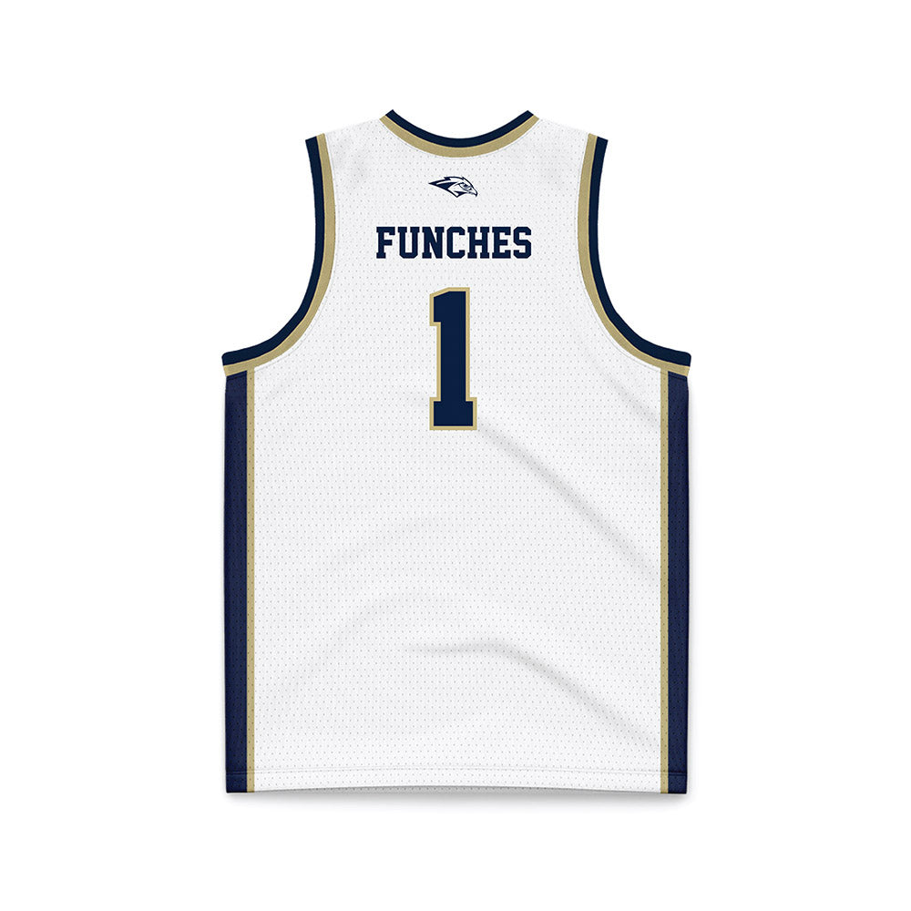 Oral Roberts - NCAA Women's Basketball : Zai Funches - White Basketball Jersey-1