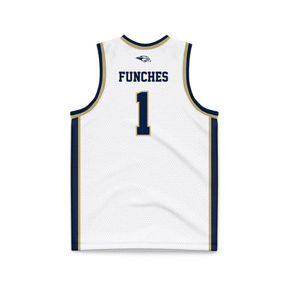 Oral Roberts - NCAA Women's Basketball : Zai Funches - White Basketball Jersey-1