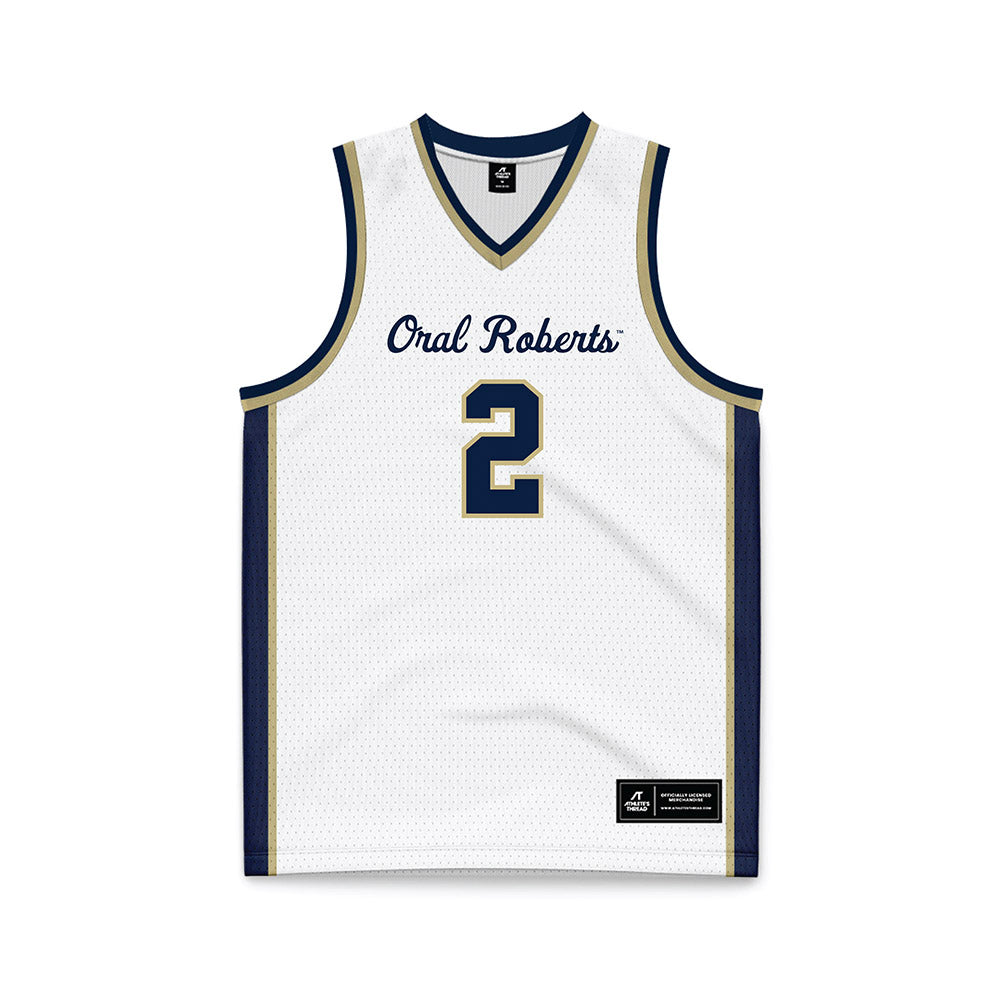 Oral Roberts - NCAA Women's Basketball : Gentry Baldwin - White Basketball Jersey