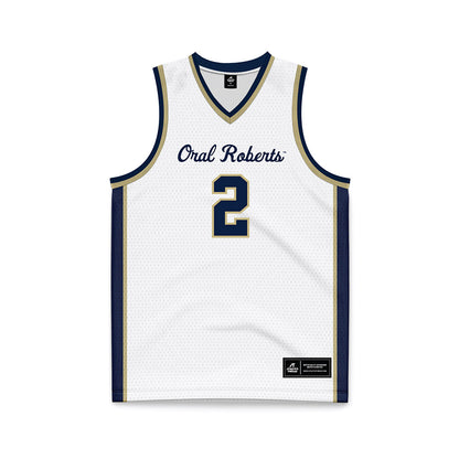 Oral Roberts - NCAA Women's Basketball : Gentry Baldwin - White Basketball Jersey