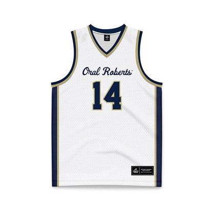 Oral Roberts - NCAA Women's Basketball : Hannah Coons - White Basketball Jersey-0