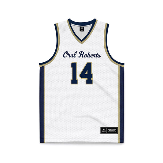 Oral Roberts - NCAA Women's Basketball : Hannah Coons - White Basketball Jersey-0