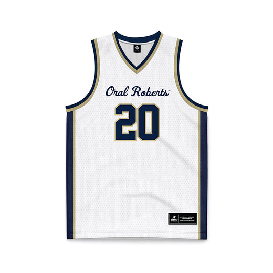 Oral Roberts - NCAA Women's Basketball : Bella Edwards - White Basketball Jersey-0