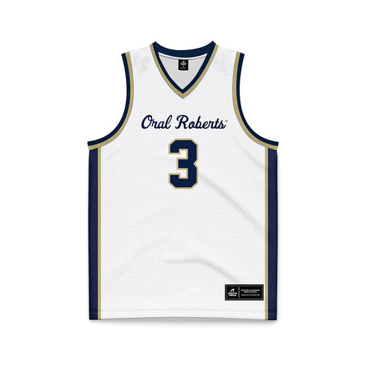 Oral Roberts - NCAA Women's Basketball : Anna Trusty - White Basketball Jersey-0