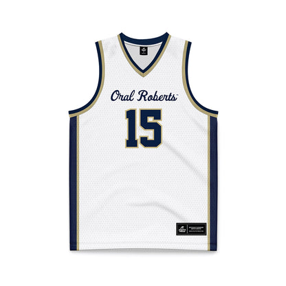 Oral Roberts - NCAA Women's Basketball : Alana Shetlar - White Basketball Jersey-0