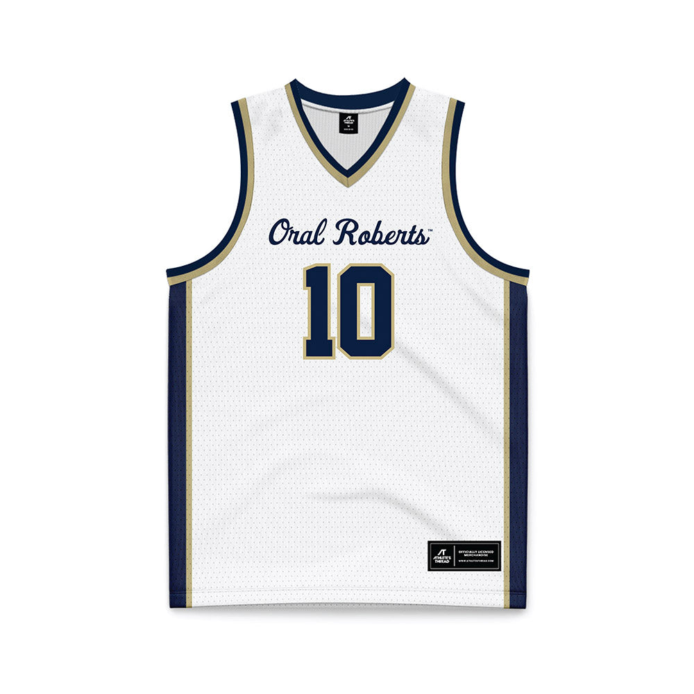 Oral Roberts - NCAA Women's Basketball : Preslee Hartsock - White Basketball Jersey-0
