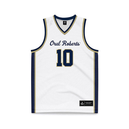 Oral Roberts - NCAA Women's Basketball : Preslee Hartsock - White Basketball Jersey-0