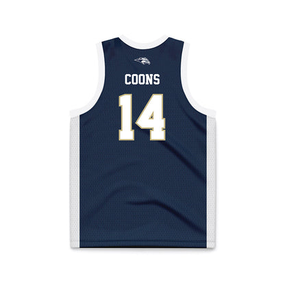 Oral Roberts - NCAA Women's Basketball : Hannah Coons - Navy Basketball Jersey-1