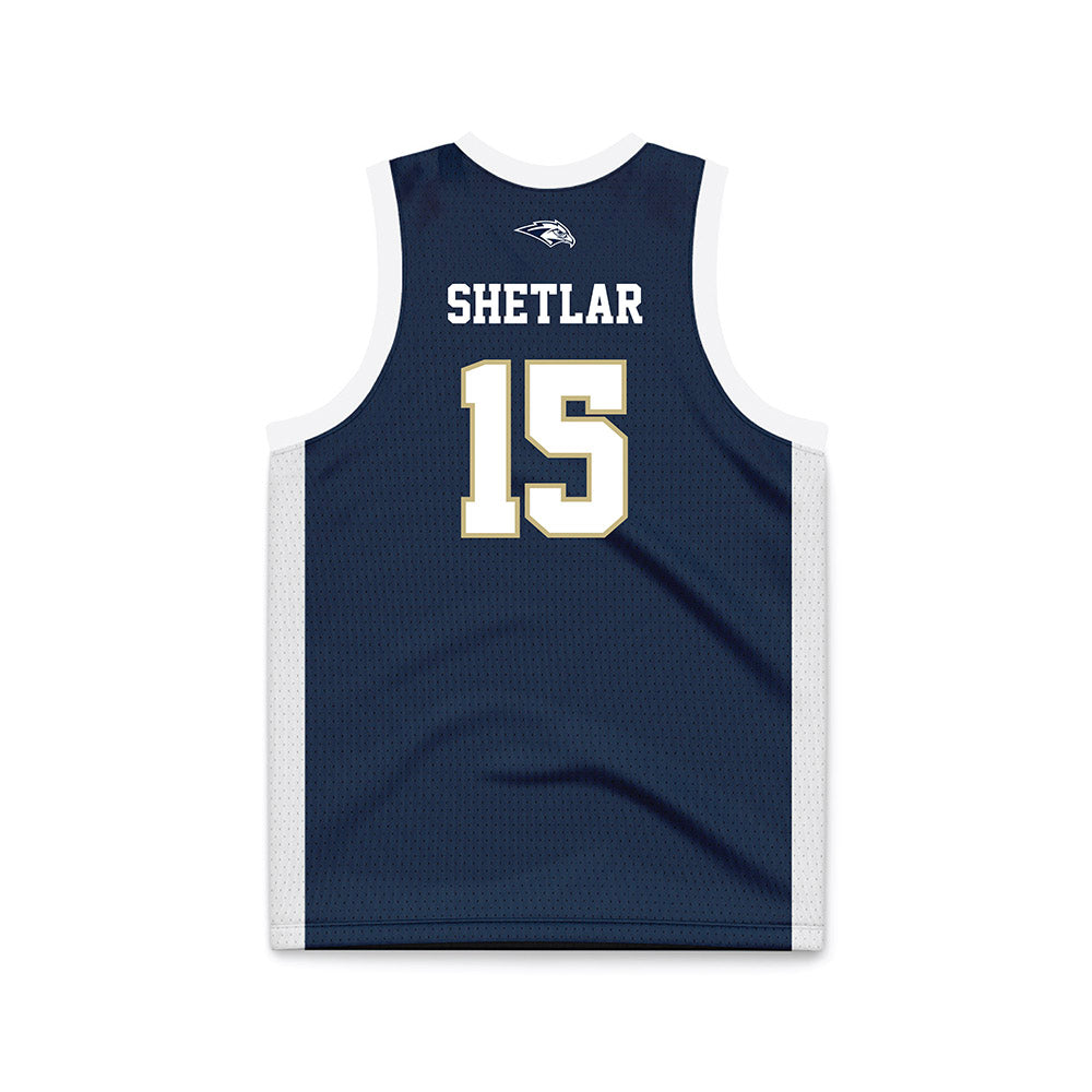 Oral Roberts - NCAA Women's Basketball : Alana Shetlar - Navy Basketball Jersey-1