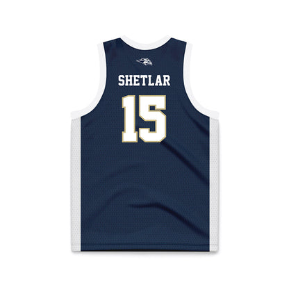 Oral Roberts - NCAA Women's Basketball : Alana Shetlar - Navy Basketball Jersey-1